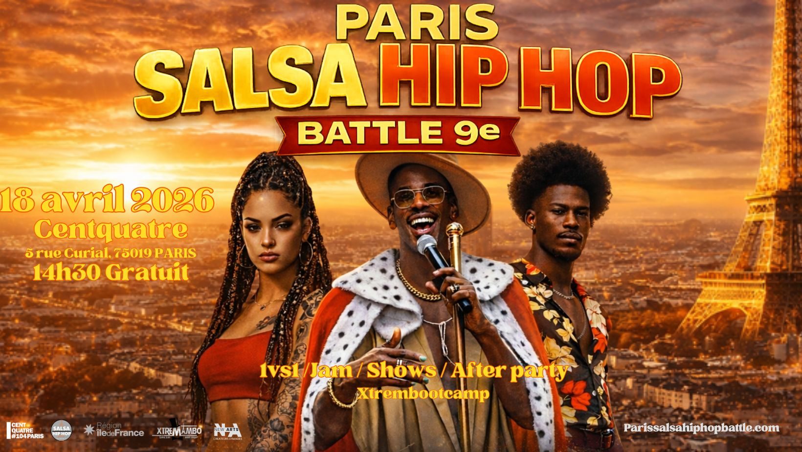 Multicolore Vintage Soirée rétro Affiche (Couverture Facebook)